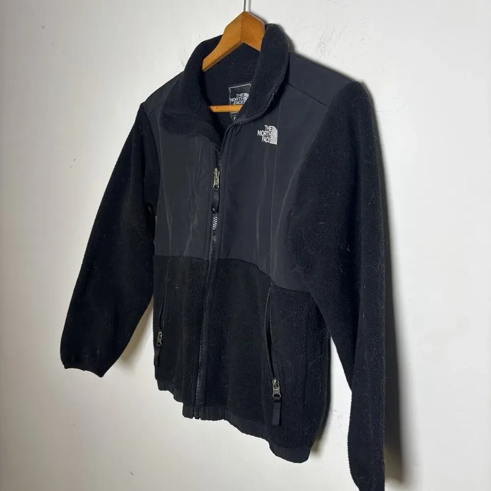 The North Face Denali Polartec boys Black Fleece Full Zip Jacket Coat large